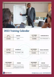 datasec.co.ke 2023 Training Calendar